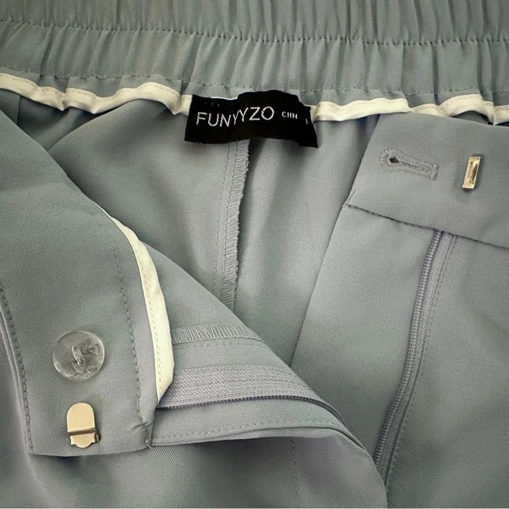 Light Blue Wide-Leg Trousers – Size L - Picture 7 of 14